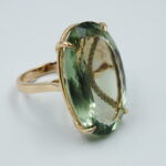 Ocean’s Treasure Green Amethyst & diamond ring