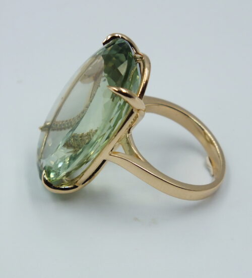 Ocean’s Treasure Green Amethyst & diamond ring