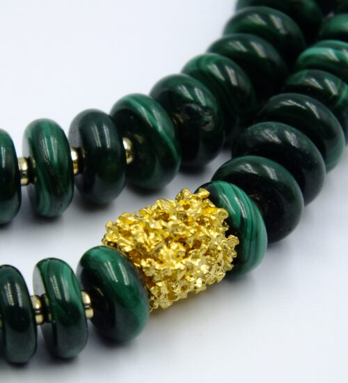 Malachite & Gold necklace