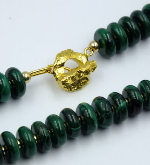 Malachite & Gold necklace