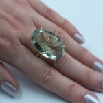 Ocean’s Treasure Green Amethyst & diamond ring