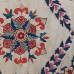 Uzbek Suzani textile close up