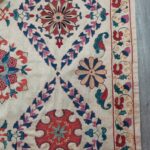 Uzbek Suzani textile close up
