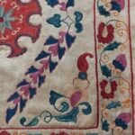 Uzbek Suzani textile close up