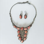 Rhodochrosite & Britannia Silver Set