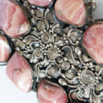 Rhodochrosite & Britannia Silver Set