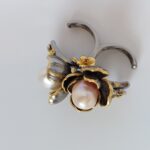 Double ring with SouthSea pearl