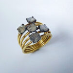 Rough Diamond & 18ct Gold Ring
