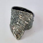 Oxidised, Diamondised Silver Ring