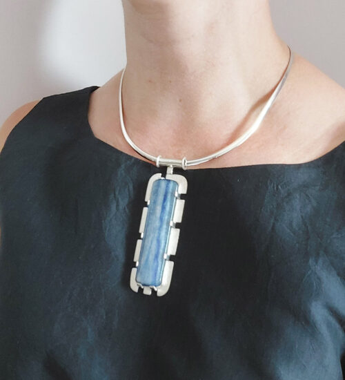 Kyanite & silver Pendant