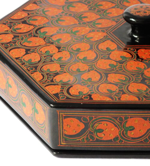 Burmese Lacquer, Strawberry Dish