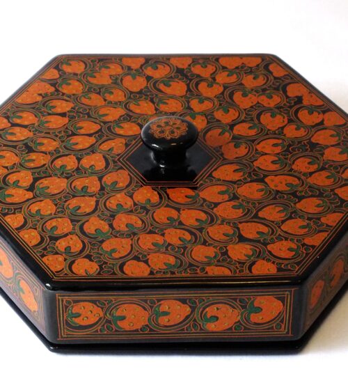 Burmese Lacquer, Strawberry Dish