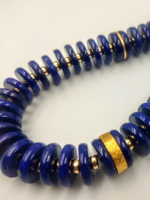 Lapis Discus Necklace £590