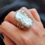 Baroque Freshwater Pearl & Silver Ring