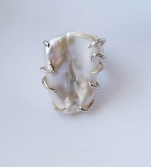 Baroque Freshwater Pearl & Silver Ring