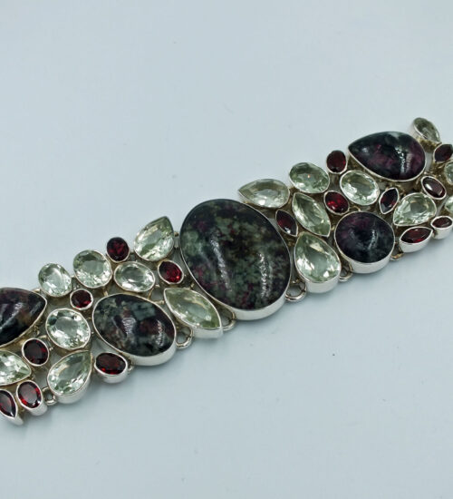 Eudialyte, Garnet & Green Amethyst Bracelet £780