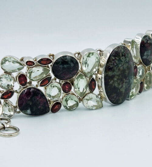 Eudialyte, Garnet & Green Amethyst Bracelet £780