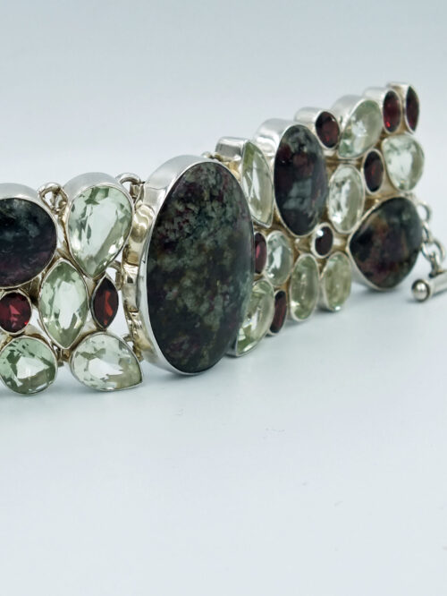 Eudialyte, Garnet & Green Amethyst Bracelet £780