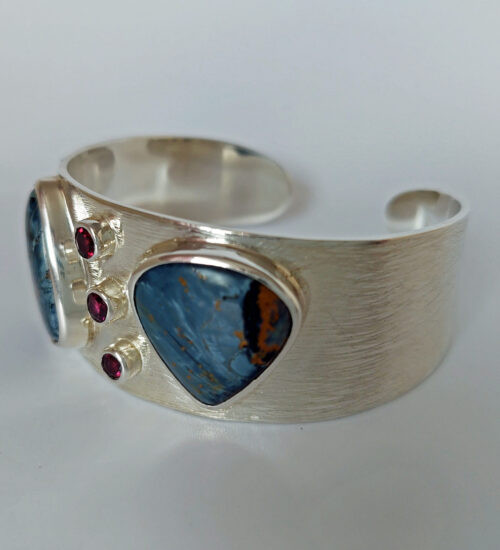 Pietersite & Rhodolite Cuff £460