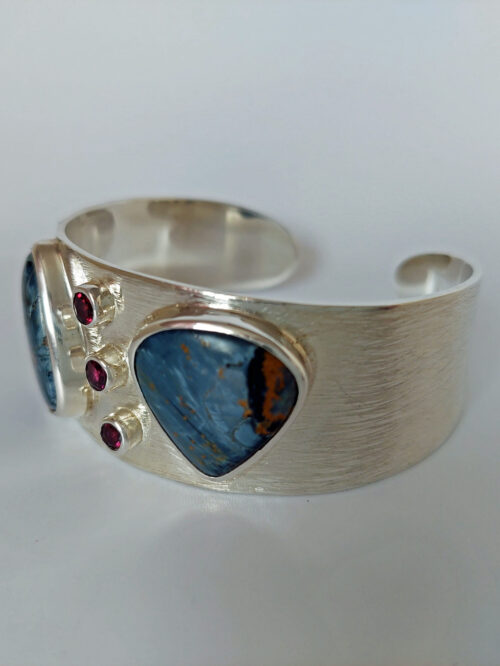 Pietersite & Rhodolite Cuff £460