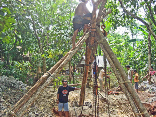 An above-ground view of the excavation in Sumatra