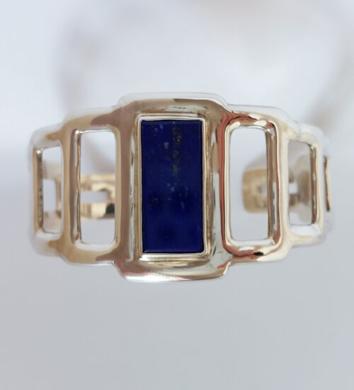 Lapis Art-deco Cuff, £480