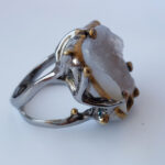 Druzy Mixed-Metal Ring