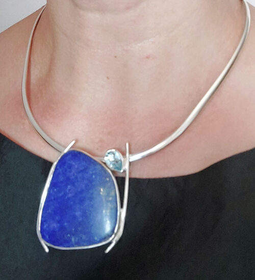 Lapis & Topaz Pendant £320