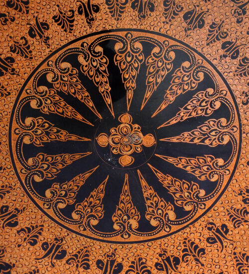 Large Burmese Lacquer Platter