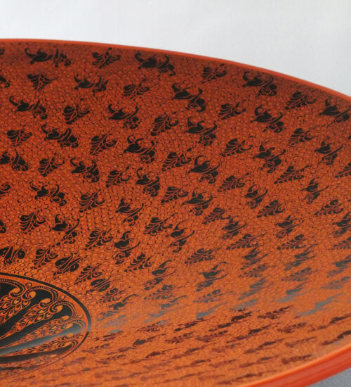 Large Burmese Lacquer Platter