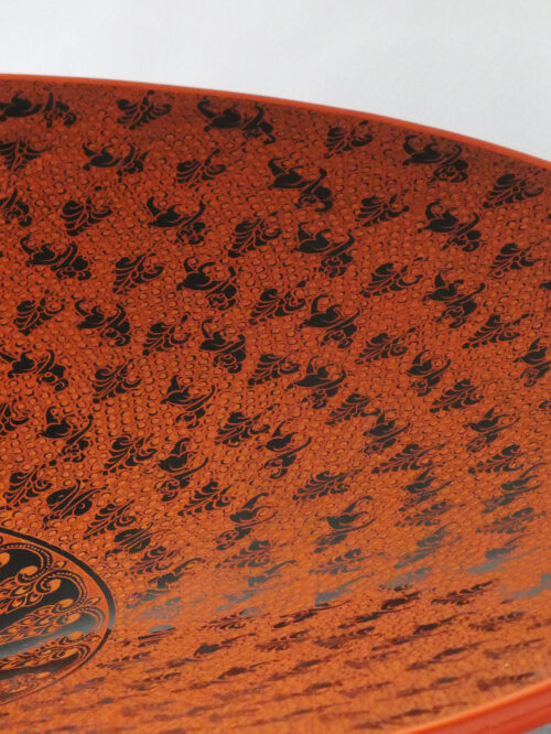 Large Burmese Lacquer Platter