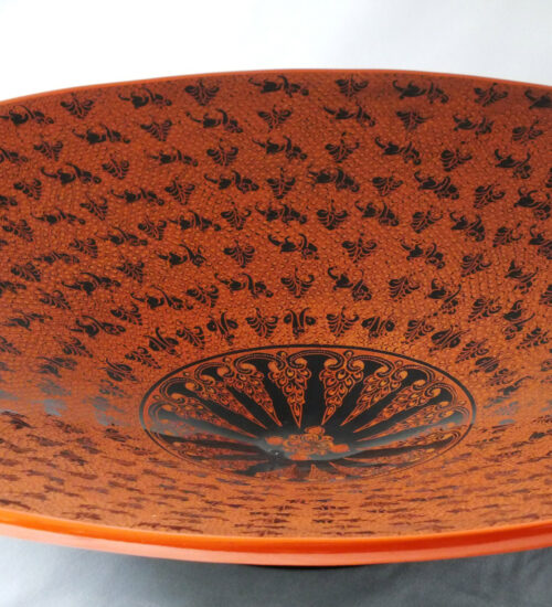 Large Burmese Lacquer Platter