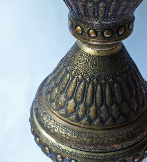 vasPair of Antique Lebanese Brass Vasese