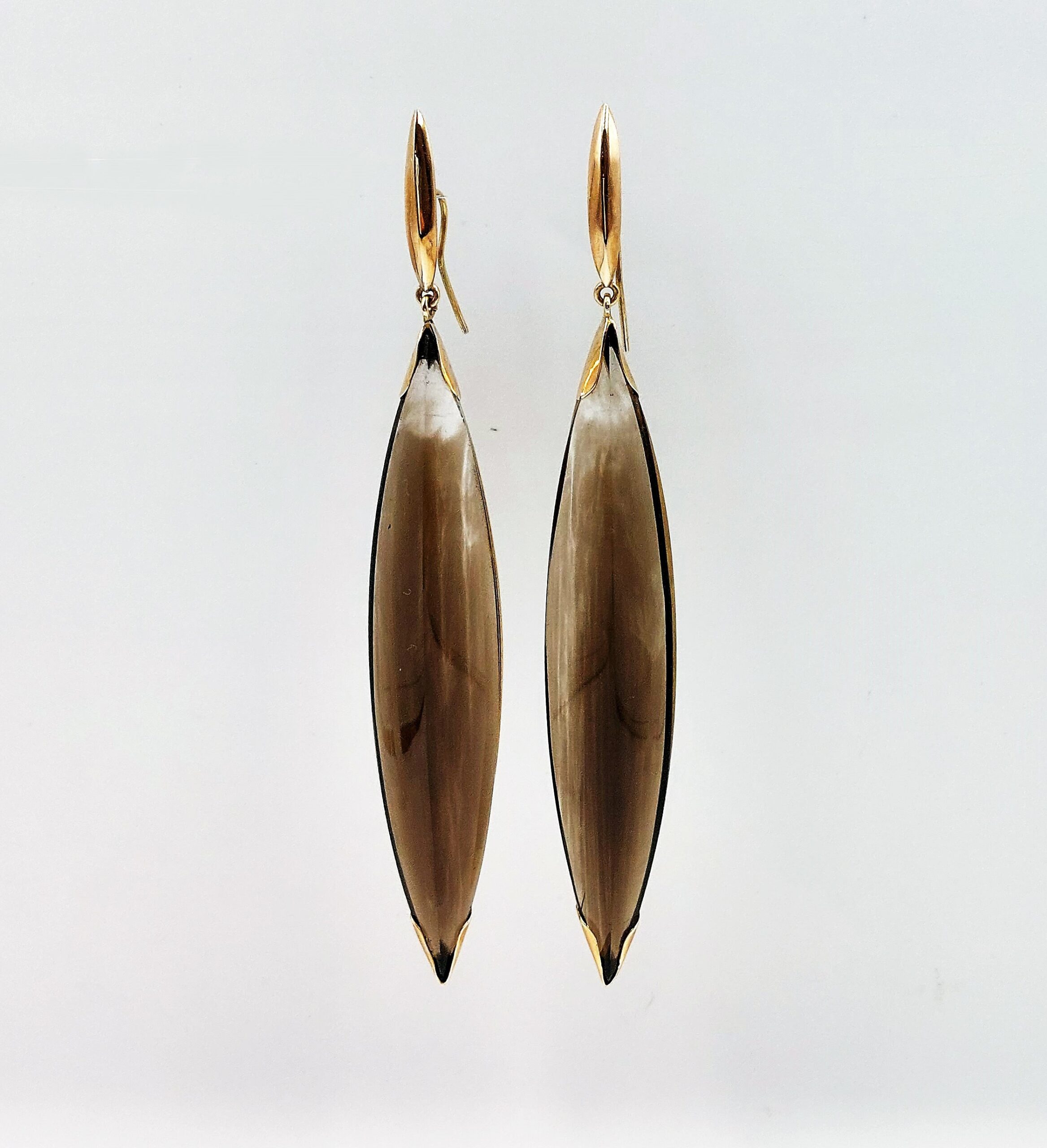 Smoky quartz and gold earrings | Earrings Collection | Drift Treasure