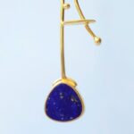 afghanistan lapis lazuli gold earrings