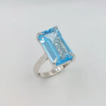 blue topaz diamond ring