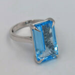 blue topaz gold diamond ring