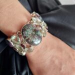 eudialite garnet green amethyst bracelet