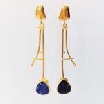 lapis gold earrings