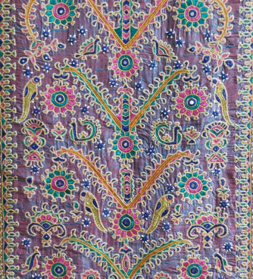 silk pakko embroidery wall hanging