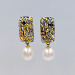 south sea pearl gold earrings