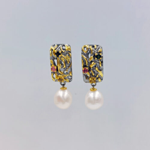 south sea pearl gold earrings