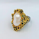 southsea pearl gold ring
