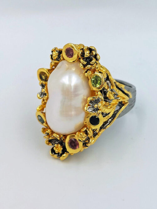 southsea pearl gold ring