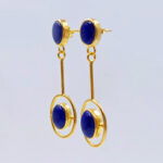 lapis lazuli gold earrings