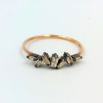 baguette brown diamond gold ring