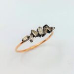 brown diamond baguette cut ring