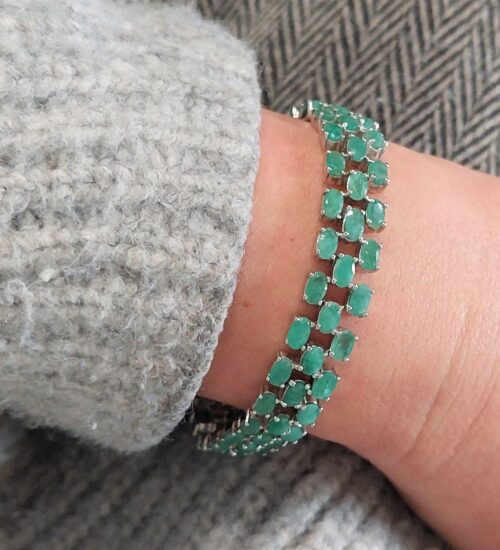 emerald-silver-bracelet