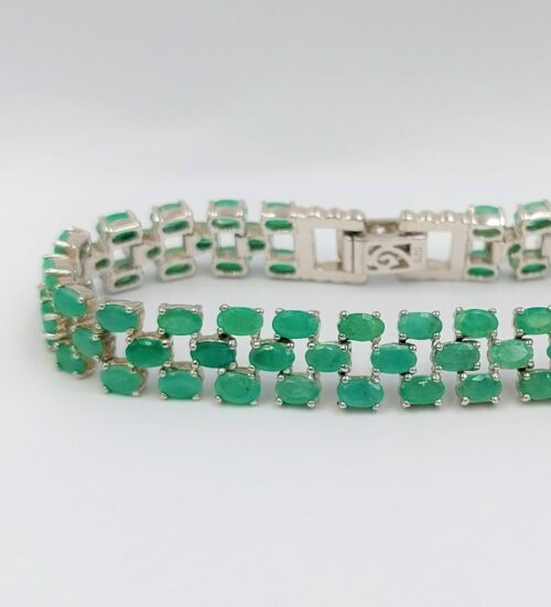 emerald-silver-tennis-bracelet