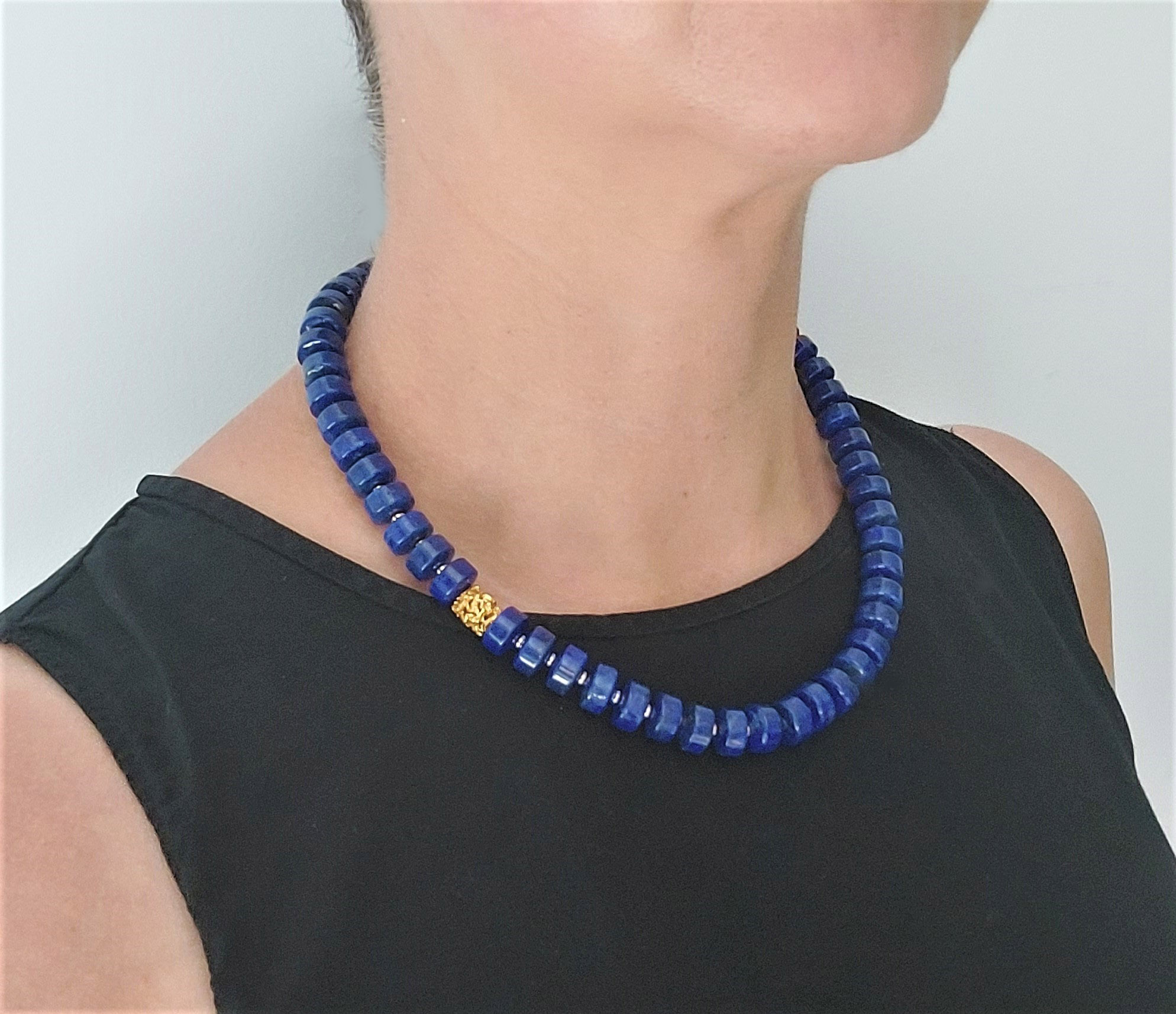 Lapis Lazuli oval pendant necklace - Wildwood | Bude | Cornwall